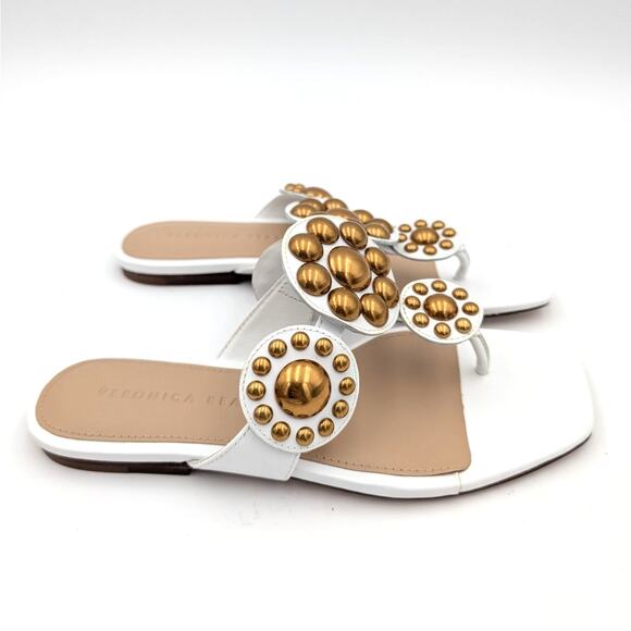Veronica Beard Minari Beaded Circle Thong Sandals Women's Size US6M EU37 - Picture 3 of 10